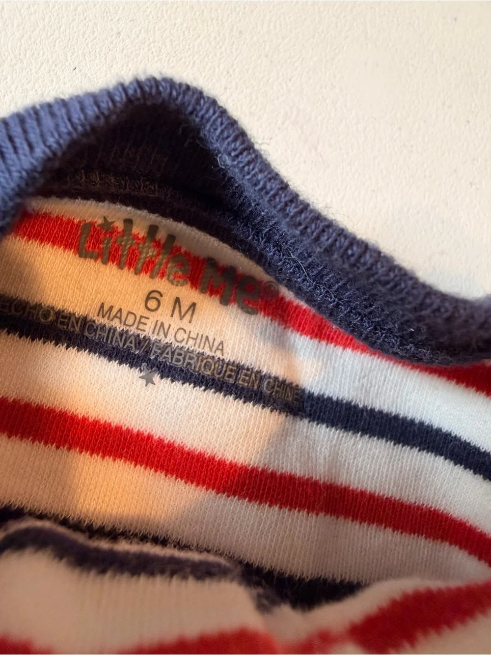 Little Me Baby 6M 2-Piece Lobster Outfit Striped Bodysuit Navy Shorts Nautical